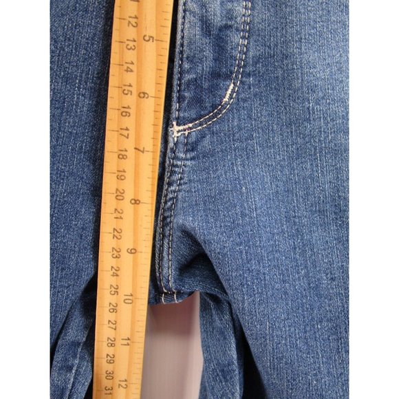 NYDJ Jeans 8 10 Crop Denim Cuffed Hem Slimming Medium Wash USA 30X20 - Picture 5 of 10